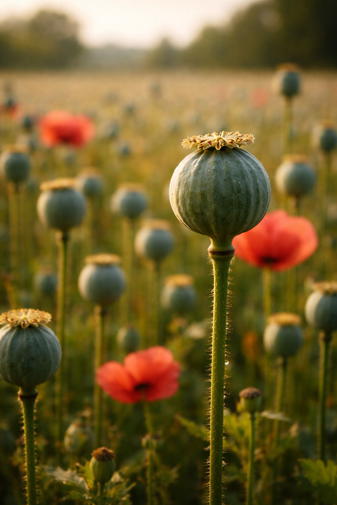 Makové pole — makovice